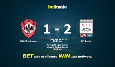 Soi kèo UD Oliveirense vs UD Leiria, tỷ lệ & tip cá cược 22/12/2024
