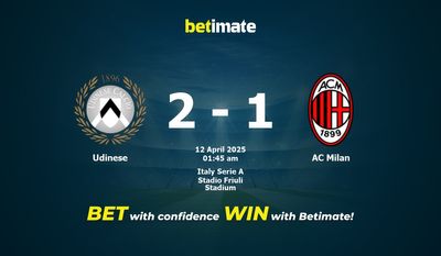 Dự đoán Udinese vs AC Milan, Tỷ lệ cược & Mẹo cá cược 04/11/2025