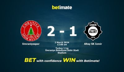 Dự đoán Umraniyespor vs Altay SK Izmir, tỷ lệ và tip cá cược 01/03/2024