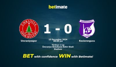 Dự đoán Umraniyespor vs Keciorengucu, Tỷ lệ cược & Mẹo cá cược 15/12/2024