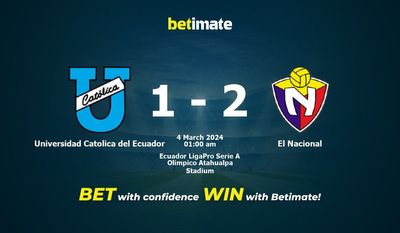 Dự đoán Universidad Catolica del Ecuador vs El Nacional, Tỷ lệ & Mẹo cá cược 03/03/2024