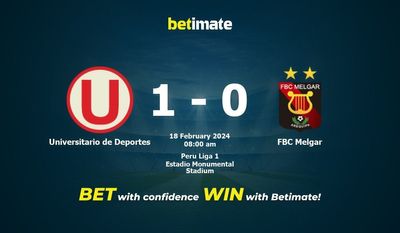 Dự đoán Universitario de Deportes vs FBC Melgar, Tỷ lệ & Mẹo cá cược 18/02/2024