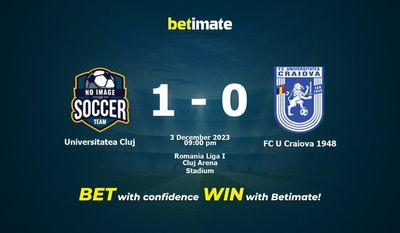 Nhận định, soi kèo Universitatea Cluj vs FC U Craiova 1948 03/12/2023