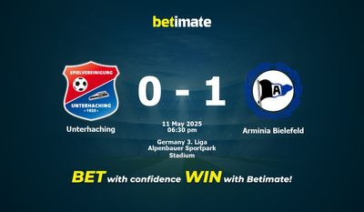 Dự đoán Unterhaching vs Arminia Bielefeld, tỷ lệ cá cược 11/05/2025