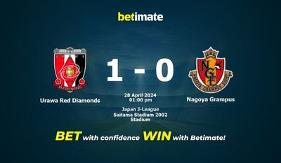 Dự đoán Urawa Red Diamonds vs Nagoya Grampus, tỷ lệ và tip cá cược 28/04/2024