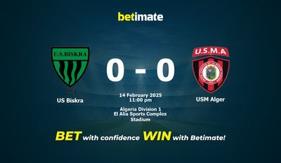 Dự đoán, Tỷ lệ cược và Mẹo cá cược US Biskra vs USM Alger 02/14/2025