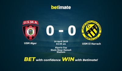 Dự đoán USM Alger vs USM El Harrach, Tỷ lệ cược & Mẹo cá cược 04/15/2025
