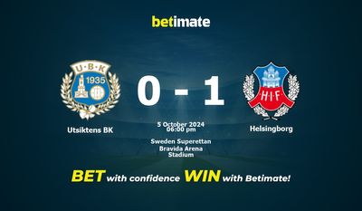 Dự đoán Utsiktens BK vs Helsingborg, Tỷ lệ & Mẹo cá cược 05/10/2024