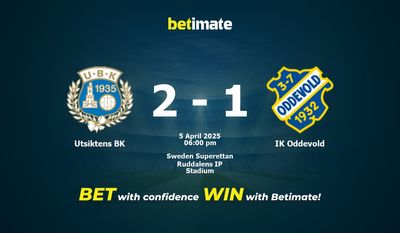 Dự đoán Utsiktens BK vs IK Oddevold, tỷ lệ cá cược 05/04/2025