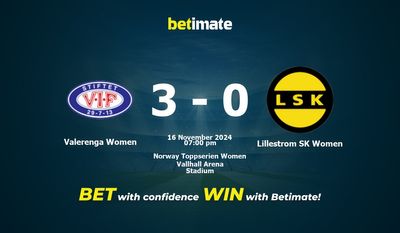 Dự đoán, Tỷ lệ cược & Mẹo cá cược Valerenga Women vs Lillestrom SK Women 11/16/2024