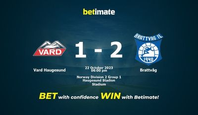 Dự đoán Vard Haugesund vs Brattvåg, Tỷ lệ & Mẹo cá cược 22/10/2023