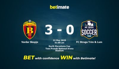 Dự đoán Vardar Skopje vs FC Struga Trim & Lum, Tỷ lệ & Mẹo cá cược 21/05/2025