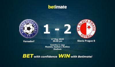 Dự đoán Varnsdorf vs Slavia Prague B, Tỷ lệ cược & Mẹo cá cược 05/17/2025