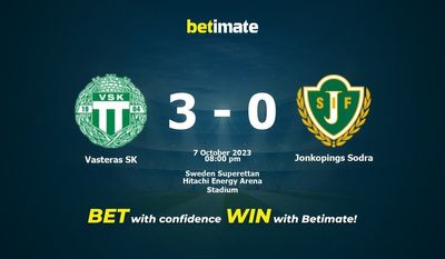 Dự đoán, tỷ lệ và tip cá cược Vasteras SK vs Jonkopings Sodra 07/10/2023
