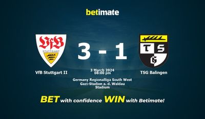 VfB Stuttgart II vs TSG Balingen Prediction, Odds & Betting Tips 03/03/2024