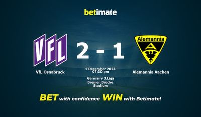 Dự đoán VfL Osnabruck vs Alemannia Aachen, Tỷ lệ cược & Mẹo cá cược 12/01/2024