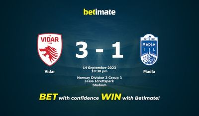 Soi kèo Vidar vs Madla, Tỷ lệ & Mẹo cá cược 14/09/2023