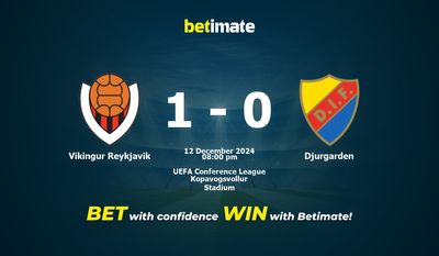 Dự đoán Vikingur Reykjavik vs Djurgarden, Tỷ lệ & Mẹo cá cược 12/12/2024