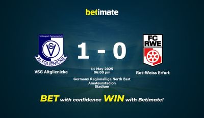 Dự đoán VSG Altglienicke vs Rot-Weiss Erfurt, Tỷ lệ cược & Mẹo cá cược 05/11/2025