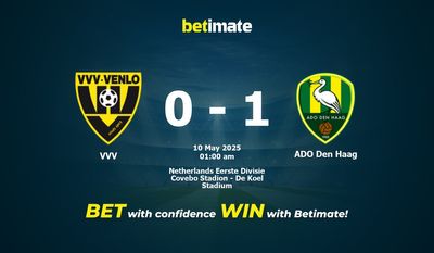 Soi kèo, tỷ lệ, tip cá cược VVV vs ADO Den Haag 09/05/2025