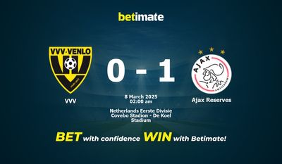 Dự đoán, tỷ lệ và mẹo cá cược VVV vs Ajax 07/03/2025