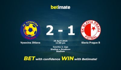 Dự đoán Vysocina Jihlava vs Slavia Praha B, tỷ lệ và tip cá cược 25/04/2025
