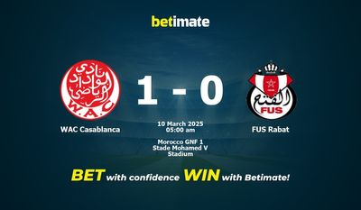 Dự đoán WAC Casablanca vs FUS Rabat, Tỷ lệ cược & Mẹo cá cược 03/09/2025