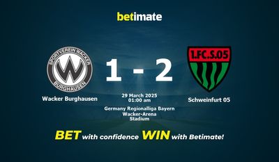 Soi kèo Wacker Burghausen vs Schweinfurt 05 Dự đoán, tỷ lệ & tip cá cược 28/03/2025