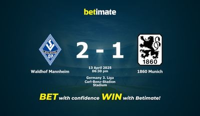 Dự đoán, Tỷ lệ cược & Mẹo cá cược Waldhof Mannheim vs 1860 Munich 04/13/2025