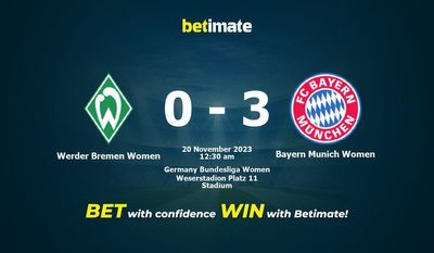 Soi kèo Werder Bremen vs Bayern Munich Nữ, tỷ lệ và tip cá cược 19/11/2023