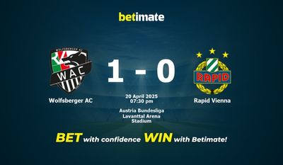 Dự đoán Wolfsberger AC vs Rapid Vienna, Tỷ lệ cược & Mẹo cá cược 20/04/2025