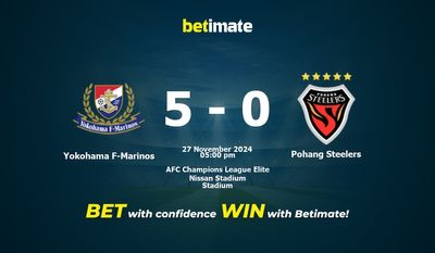 Dự đoán Yokohama F-Marinos vs Pohang Steelers, Tỷ lệ cược & Mẹo cá cược 27/11/2024