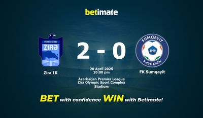 Dự đoán Zira IK vs FK Sumqayit, Tỷ lệ cược & Mẹo cá cược 20/04/2025