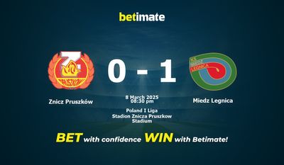 Soi kèo Znicz Pruszków vs Miedz Legnica, Tỷ lệ cá cược 08/03/2025