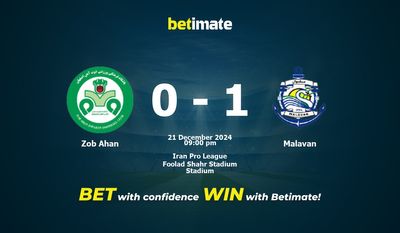 Dự đoán Zob Ahan vs Malavan, Tỷ lệ cược & Mẹo cá cược 21/12/2024