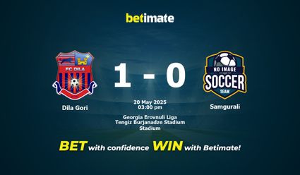 Dila Gori vs Samgurali Prediction, Odds & Betting Tips 05/20/2025